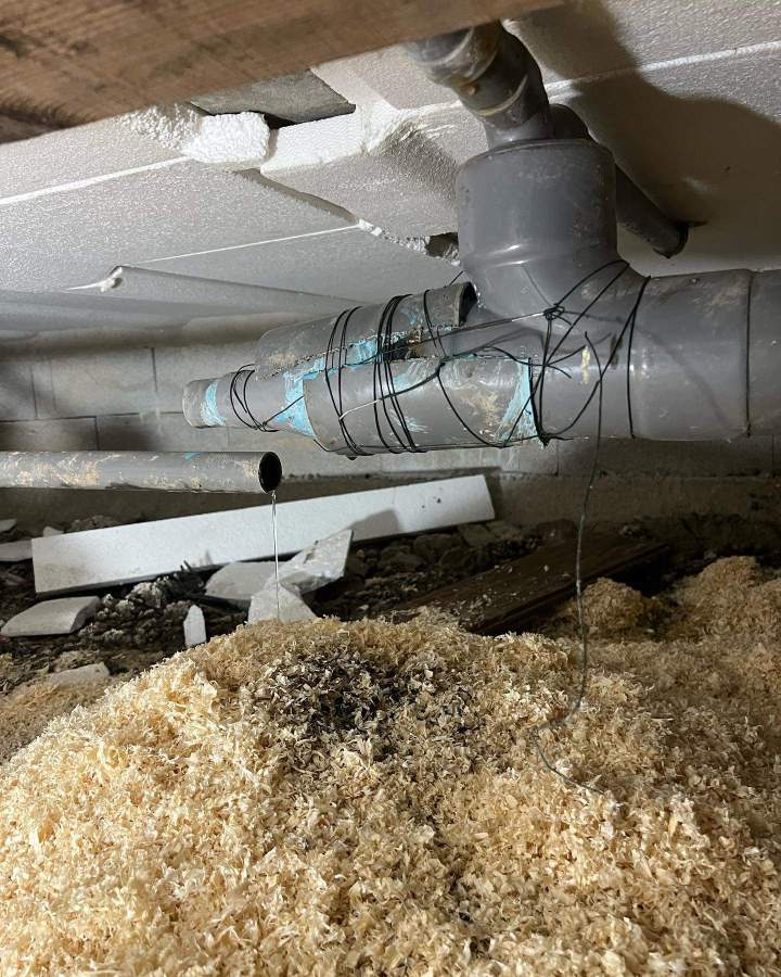 Réparation pvc cassé en vide sanitaire Marignane